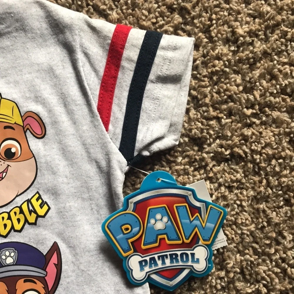 NWT Paw Patrol Gray Matching Tee Shirt and Shorts